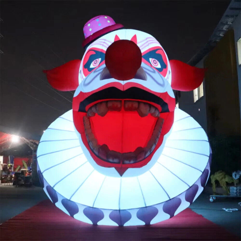 Giant Inflatable Clown Mask with LED Lights