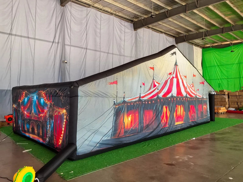 Full Print Inflatable Haunted House Maze Game