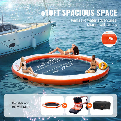 Inflatable Floating Dock 10FT Water Platform