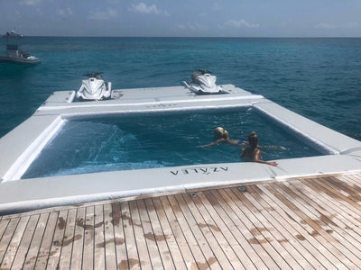 Aufblasbares Dock für Jetski, Seabob und Wasseraktivitäten