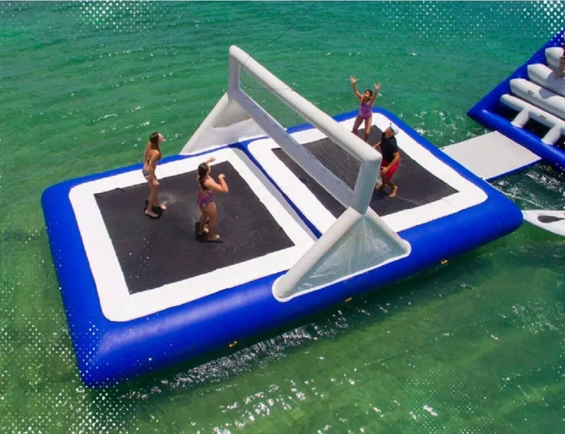 Terrain de volley-ball gonflable et flottant pour sports nautiques