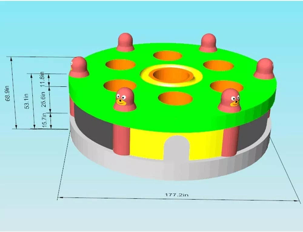 Giant 6FT Inflatable Human Whack-A-Mole Interactive Game with Air Blower