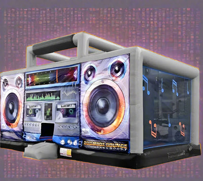 16FT Aufblasbare Boombox-Hüpfburg Hüpfburg Mondlauf