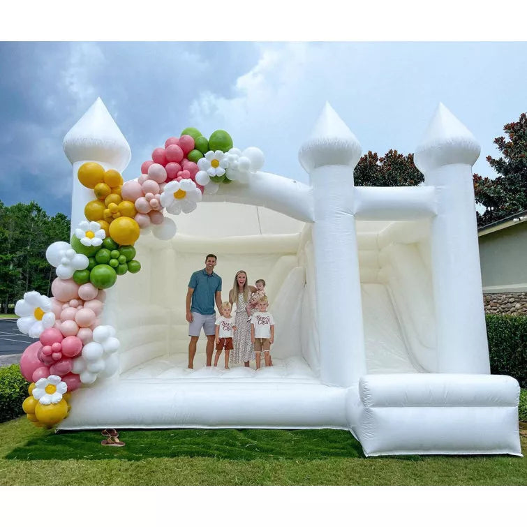 15x15FT White Commercial Inflatable Bounce House for Parties & Events