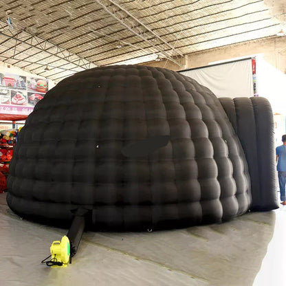 Inflatable Dome Tent for Events – Black Igloo with Air Blower