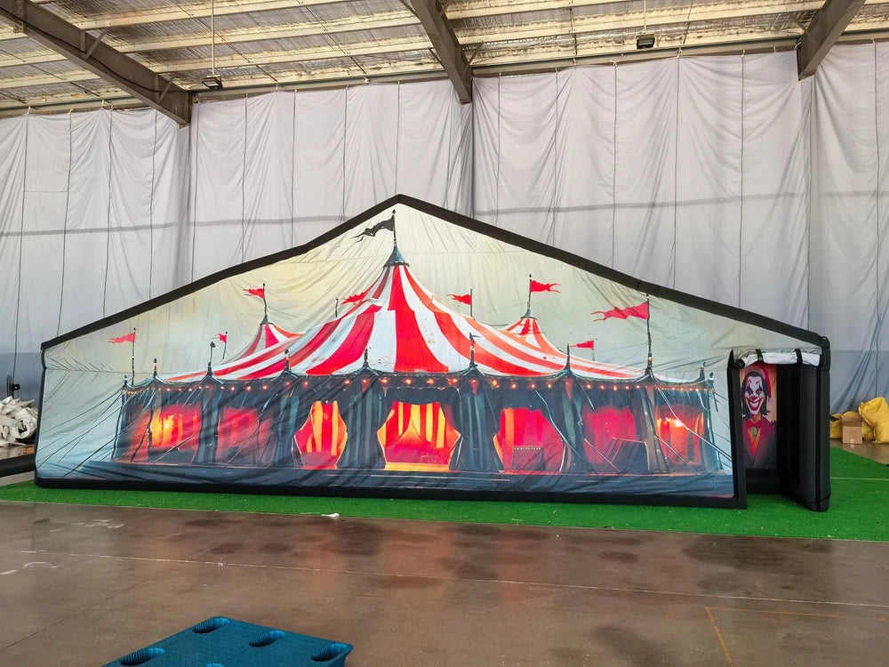 Full Print Inflatable Haunted House Maze Game