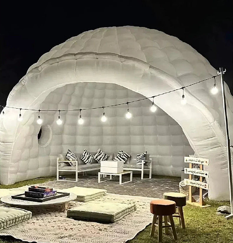 Inflatable Igloo Dome Tent with LED Lights and Air Blower | Got Inflatables