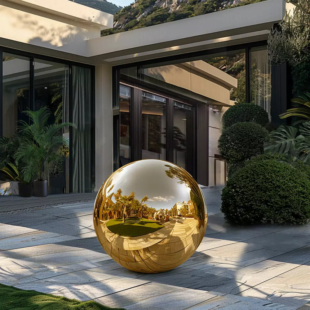 Aufblasbarer goldener Spiegelball, luftdichter glänzender Ball für Event-Dekoration