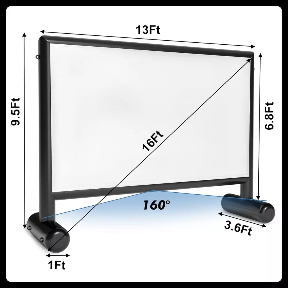 Inflatable Projector Screen 16FT Outdoor Airtight Design