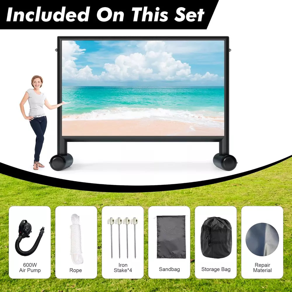 Inflatable Projector Screen 16FT Outdoor Airtight Design