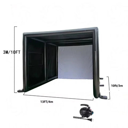Inflatable Golf Simulator Enclosure for Indoor Outdoor Use