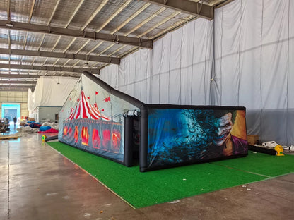 Full Print Inflatable Haunted House Maze Game