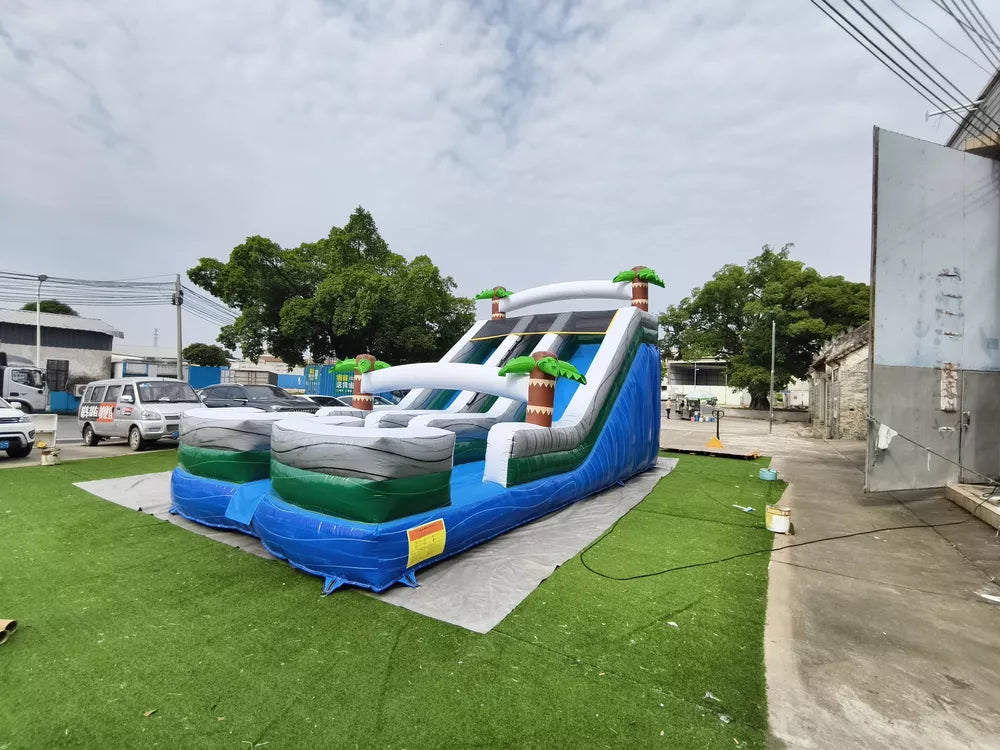 27ft Gaint Inflatable Water Slide Wet & Dry Outdoor Slide Adult Kids For Fun