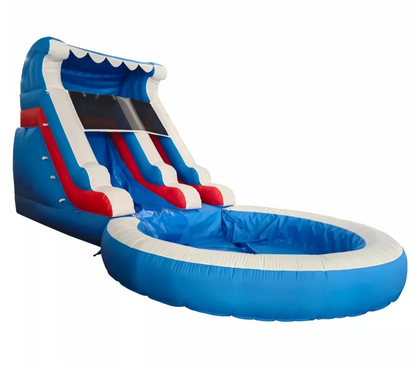 24x13ft Inflatable Water Slide with Pool and Blower