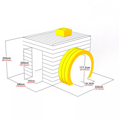 Inflatable LED Photo Booth Tent with Built-in Fan & Lighting