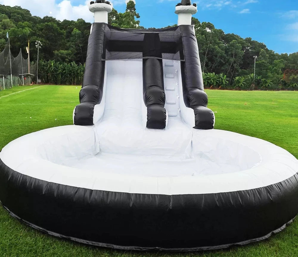 24FT Commercial Inflatable Water Slide Castle with Target Shooting & Blower