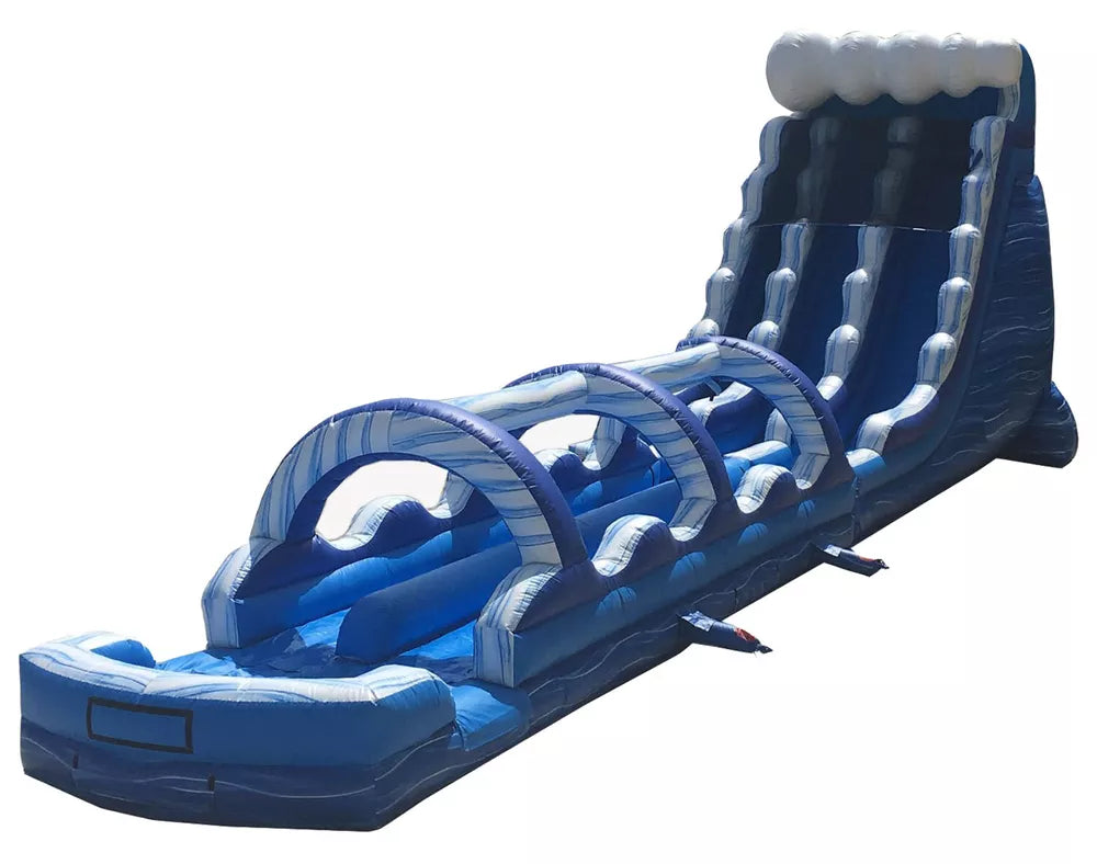 65FT Commercial Inflatable Dual Lane Water Slide with Slip and Splash Combo