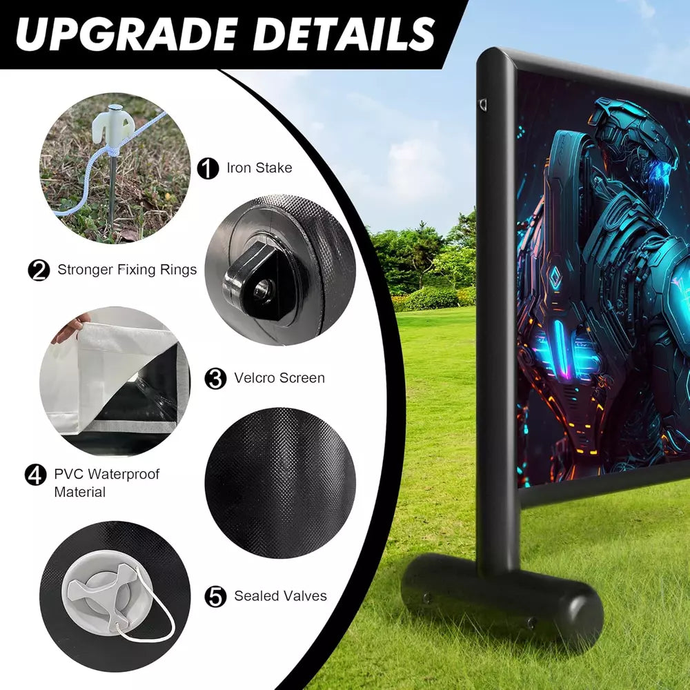 Inflatable Projector Screen 16FT Outdoor Airtight Design