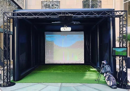 Inflatable Golf Simulator Enclosure for Indoor Outdoor Use