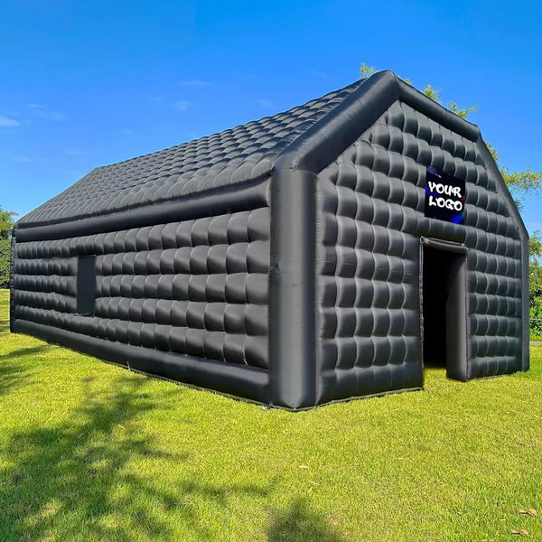 Tente Cube Gonflable Géante SAYOK – 26x20x16 Ft – Noir – Jusqu'à 20+ Personnes