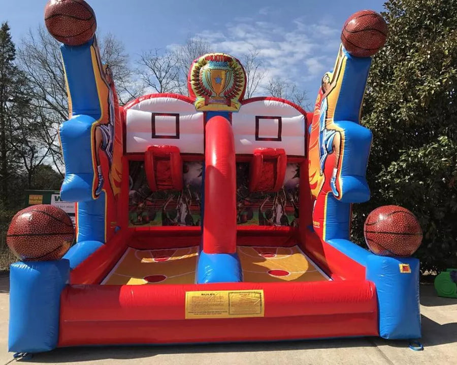 Juego de baloncesto inflable Aro Manía para fiestas