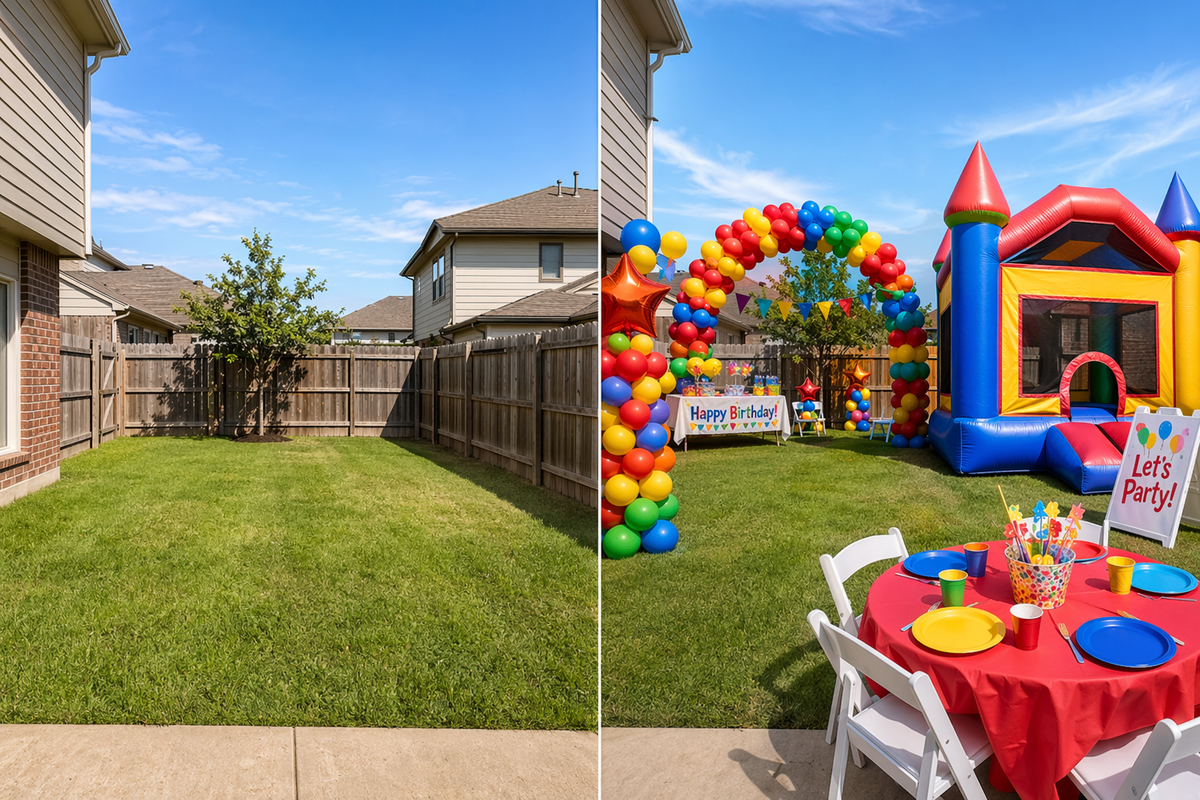 Backyard Party Transformation