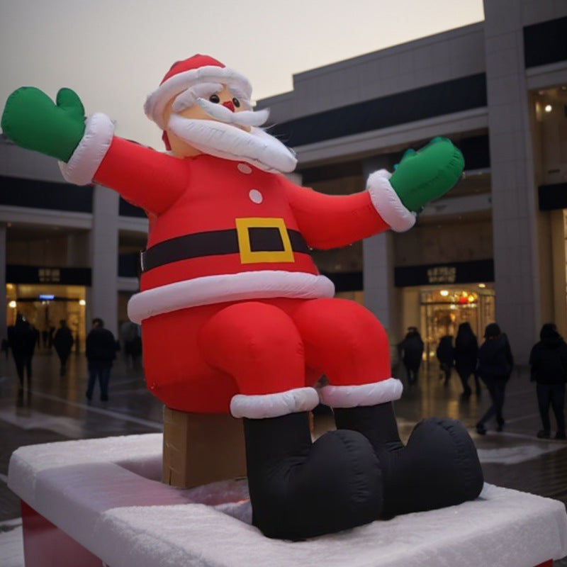 Sitting Kindly Santa Claus Christmas Inflatable Decor