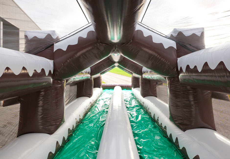 Inflatable Winter Toboggan Slide Easy Setup Outdoor