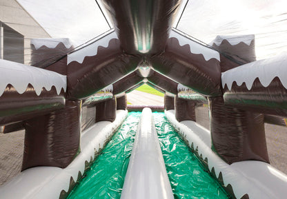 Inflatable Winter Toboggan Slide Easy Setup Outdoor