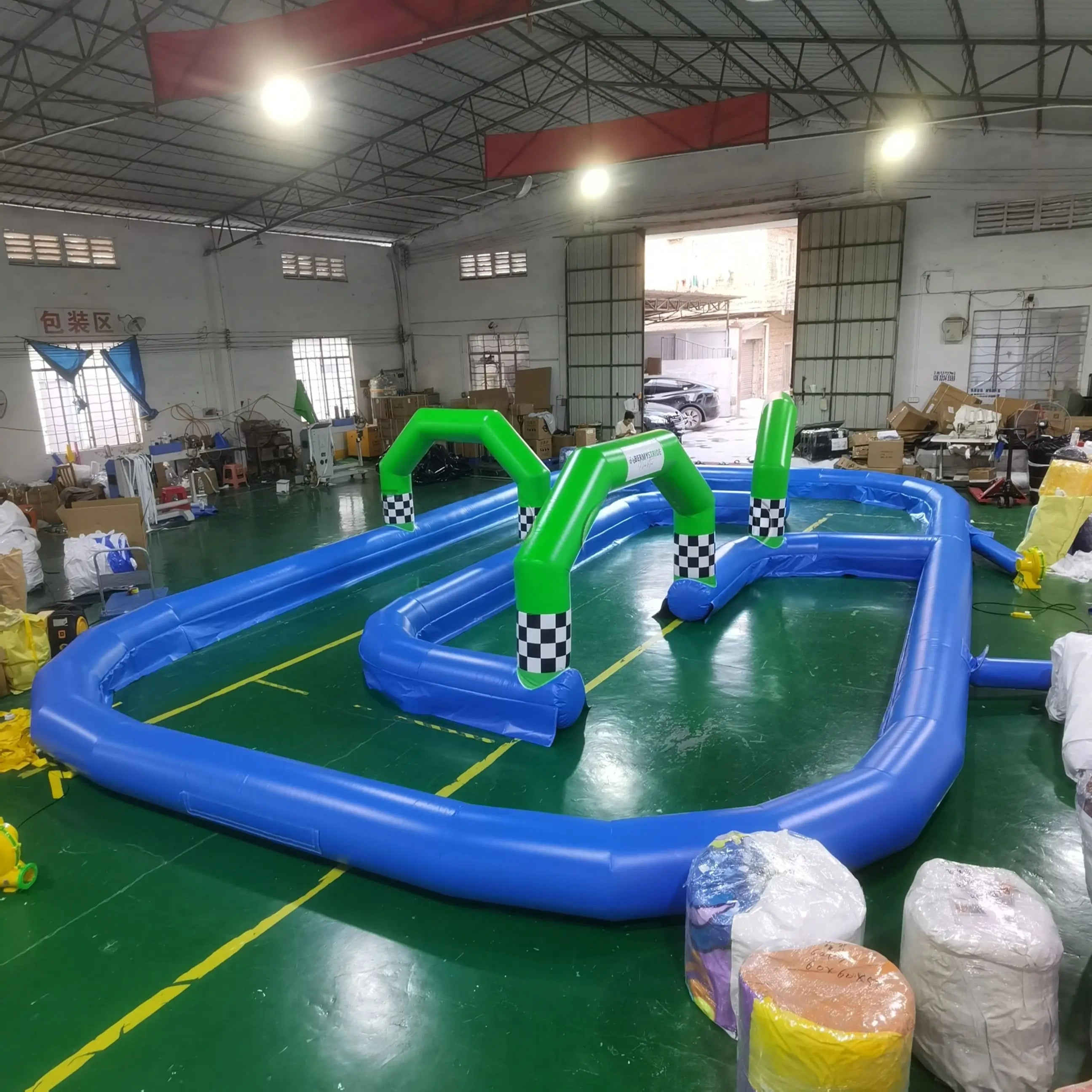 Inflatable Race Track for Kids Go Karting