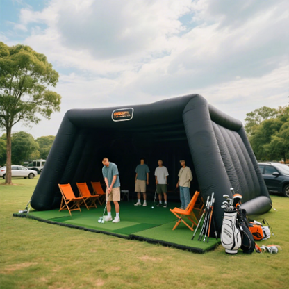 Inflatable Golf Simulator Enclosure Awning Tent