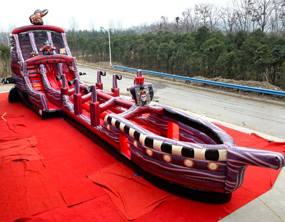 Inflatable Pirate Ship Slide with Bounce Area