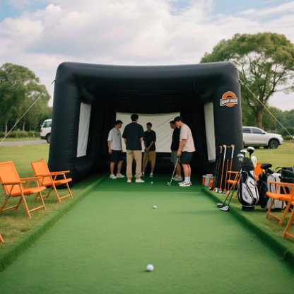 Inflatable Golf Simulator Enclosure Awning Tent